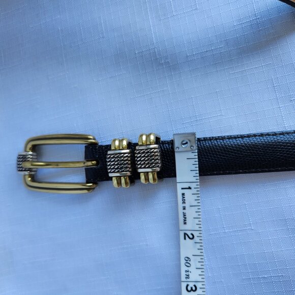NWOT Brighton Unique Leather Classic Black Women`s Belt